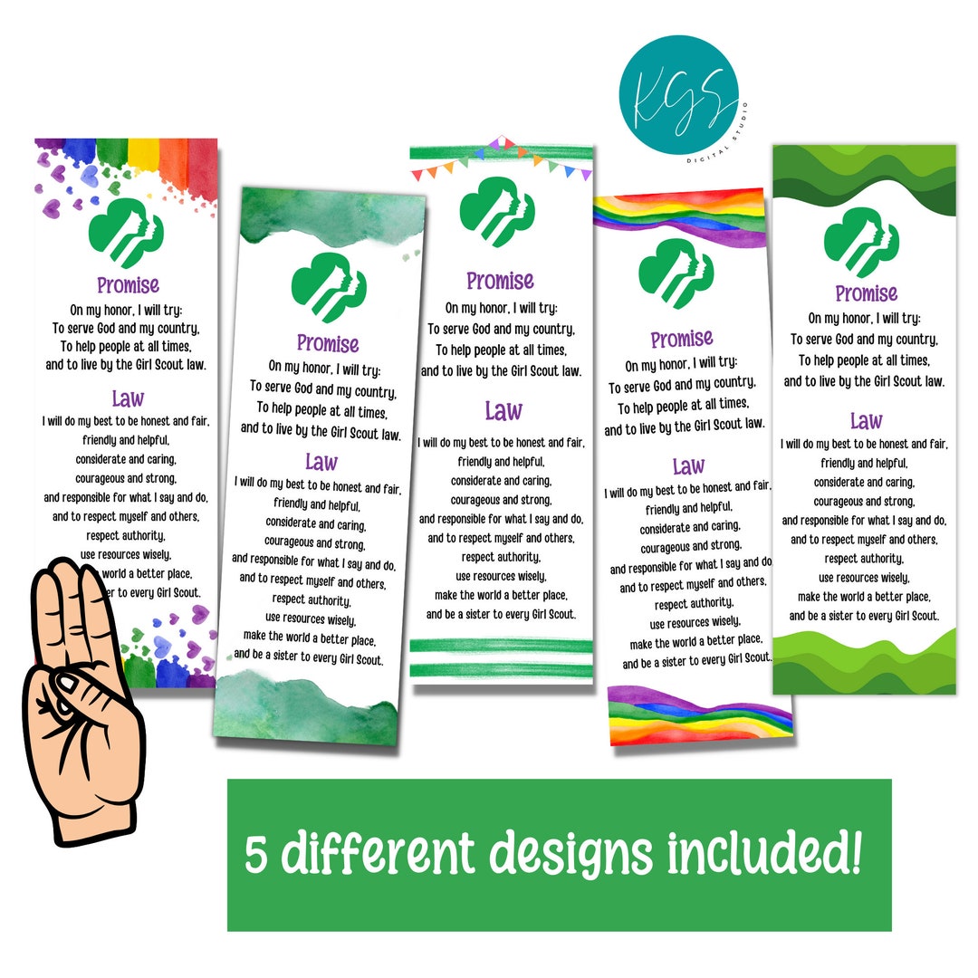 Girl Scout Promise and Law Printable, Girl Scout Promise Printable ...