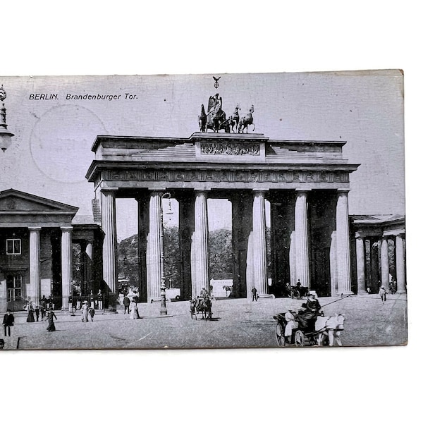 1915 Antique Postcard Brandenburg Gate Berlin Germany