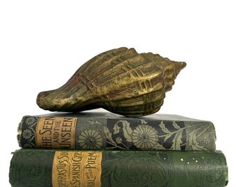 Vintage Brass Seashell with Heavy Aging to Finish