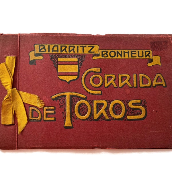 Antique Biarritz France Corrida de Toros Bullfighting Souvenir Booklet