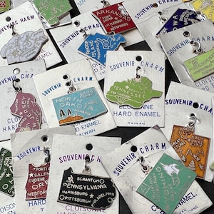 Vintage US State Souvenir Charms Cloisonne Enamel - Choose Your State - Price is for Each Charm - New Inventory Added 11/5