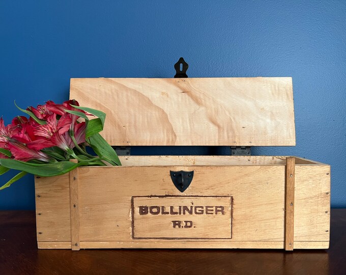 Vintage Bollinger Champagne Box Wooden Hinged Box - Etsy