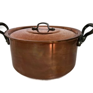 French Copper Pot Baumalu - AS IS Needs to be Retinned or for use as Prop