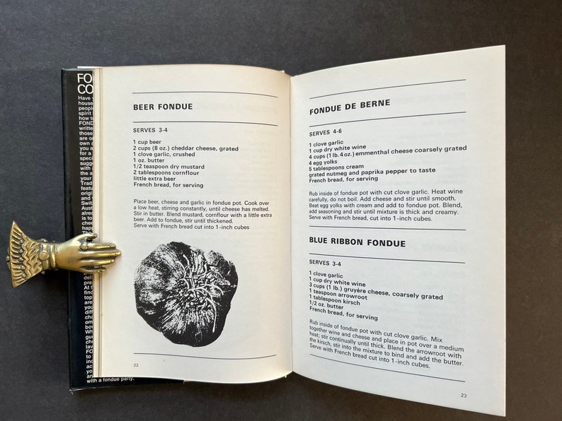 Fondue Cookery Vintage Cook Book 1971 Alison Burt Etsy