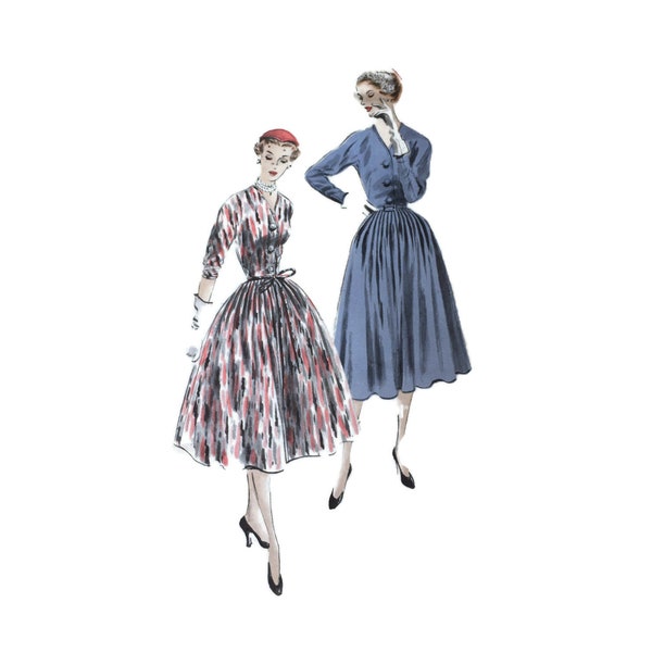 Sewing Pattern Vogue 7574 1950s dress size 14 32 Bust 35 Hip UNPRINTED