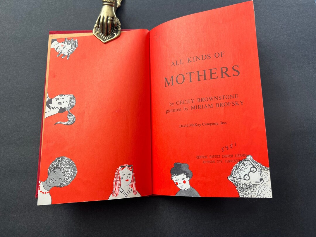 Children's Book All Kinds of Mothers by Cecily Brownstone 1969