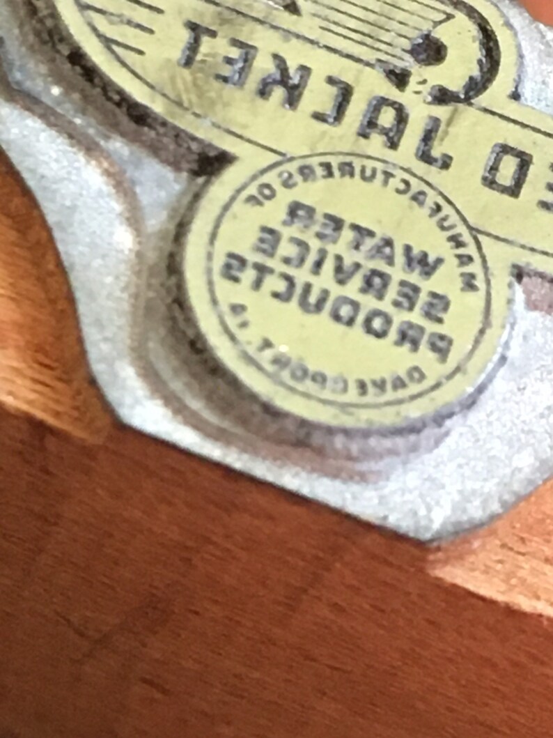 Letterpress Block Red Jacket Water Service Products Etsy