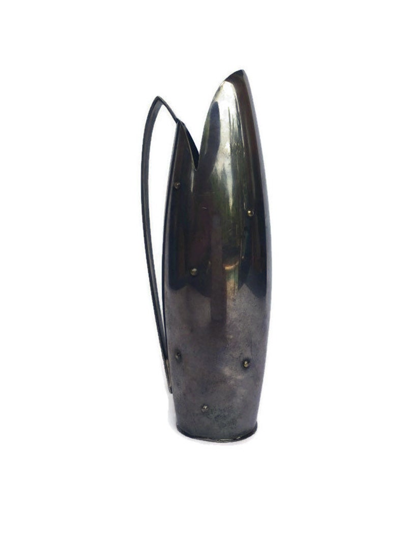 Vintage Hans Jensen Vintage Silverplate Pitcher Vase Danish Modern Denmark