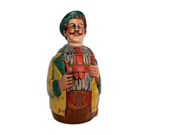 German Character Stein Hunter with Pipe and Tyrolean Hat