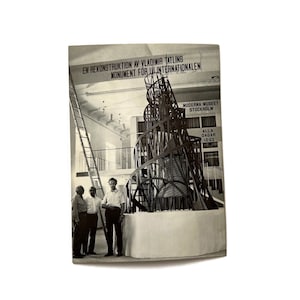 1968 Vintage Postcard Tatlin&#39;s Tower Model  Modern Architecture