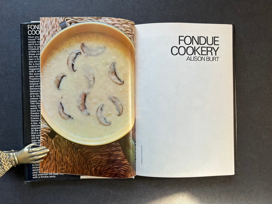 Fondue Cookery Vintage Cook Book 1971 Alison Burt Etsy
