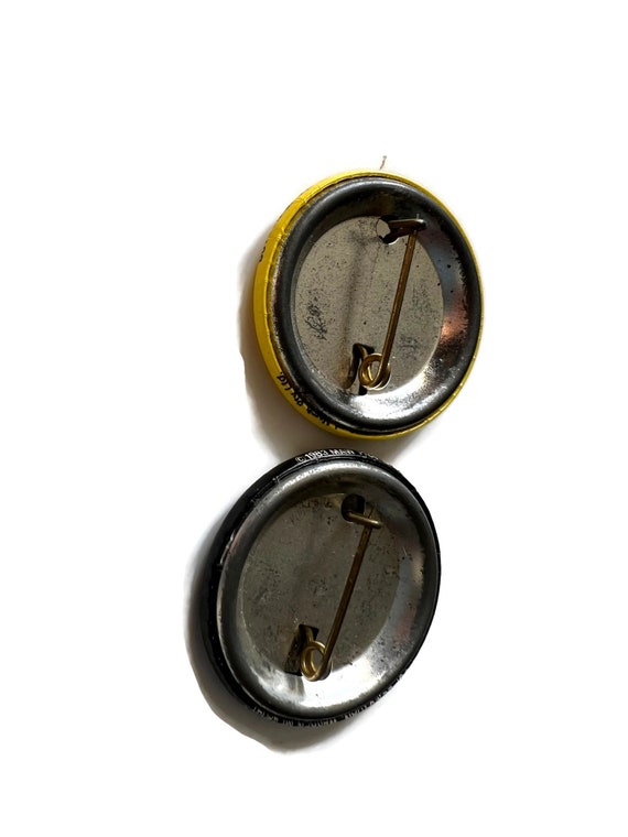 2 Men at Work Vintage Pinback Buttons 1980's Pop … - image 4