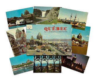 Vintage Quebec Postcards and Travel Souvenir Booklet Canada Unposted