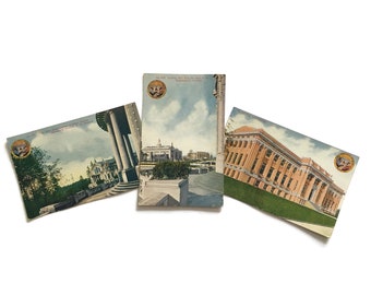 3 Unused Vintage Postcards 1909 Alaska Yukon Pacific Exposition Seattle Washington