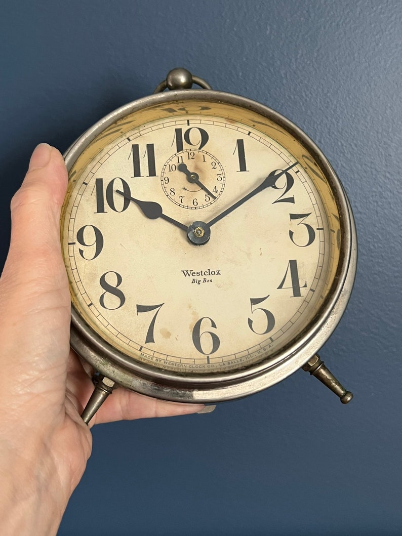 Antique Big Ben Wind up Alarm Clock by Westclox Peg Leg AS IS Etsy