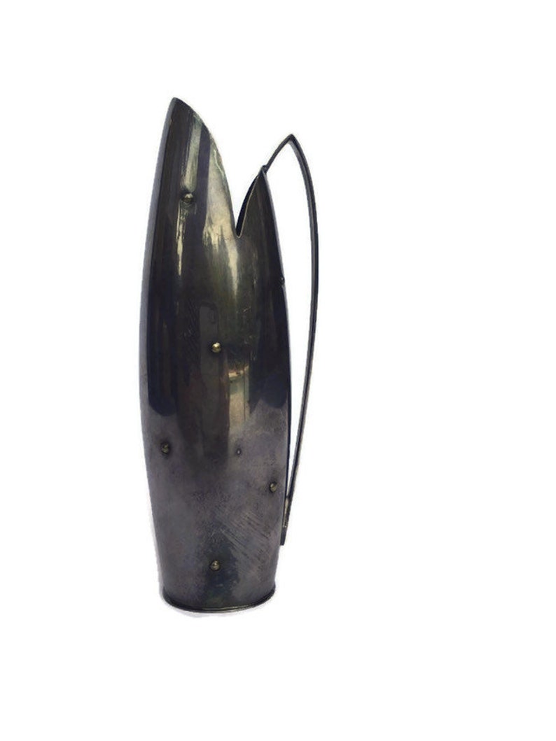 Vintage Hans Jensen Vintage Silverplate Pitcher Vase Danish Modern Denmark