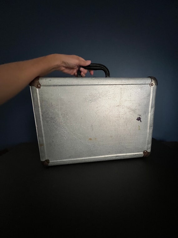 Vintage Airway Aluminum Metal Suitcase AS IS - Scu