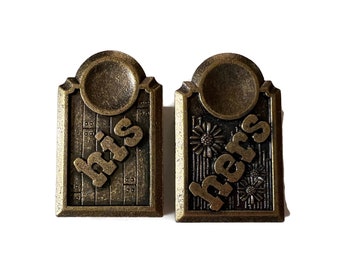 Vintage Refrigerator Magnet Clip His Hers Choose One - Price is for Each Magnet