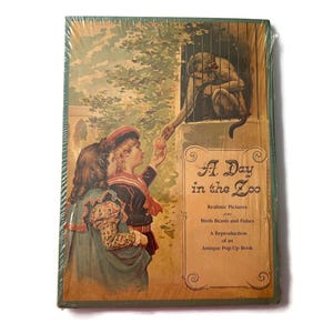 [洋書] A Day in the Zoo とびだす絵本 アンティーク 復製 Vintage Pop up Book A Day in the Zoo 1980 Reproduction of