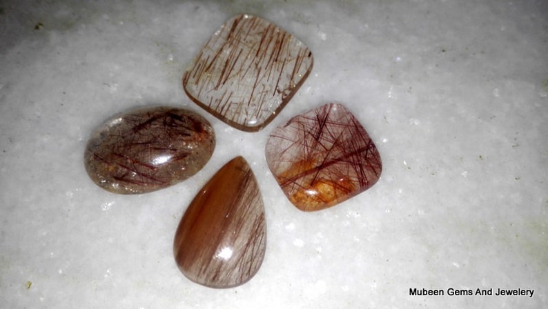 Beautiful Copper Rutile Quartz CabochonNatural GemstoneStone image 0