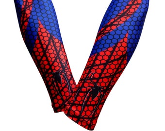NEW! Pair of Spider Man Basketball Moisture Wicking Sports Gamer Arm Sleeves