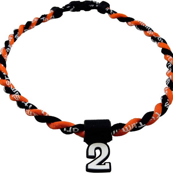 PICK YOUR NUMBER - Orange Black Twist Tornado Necklace