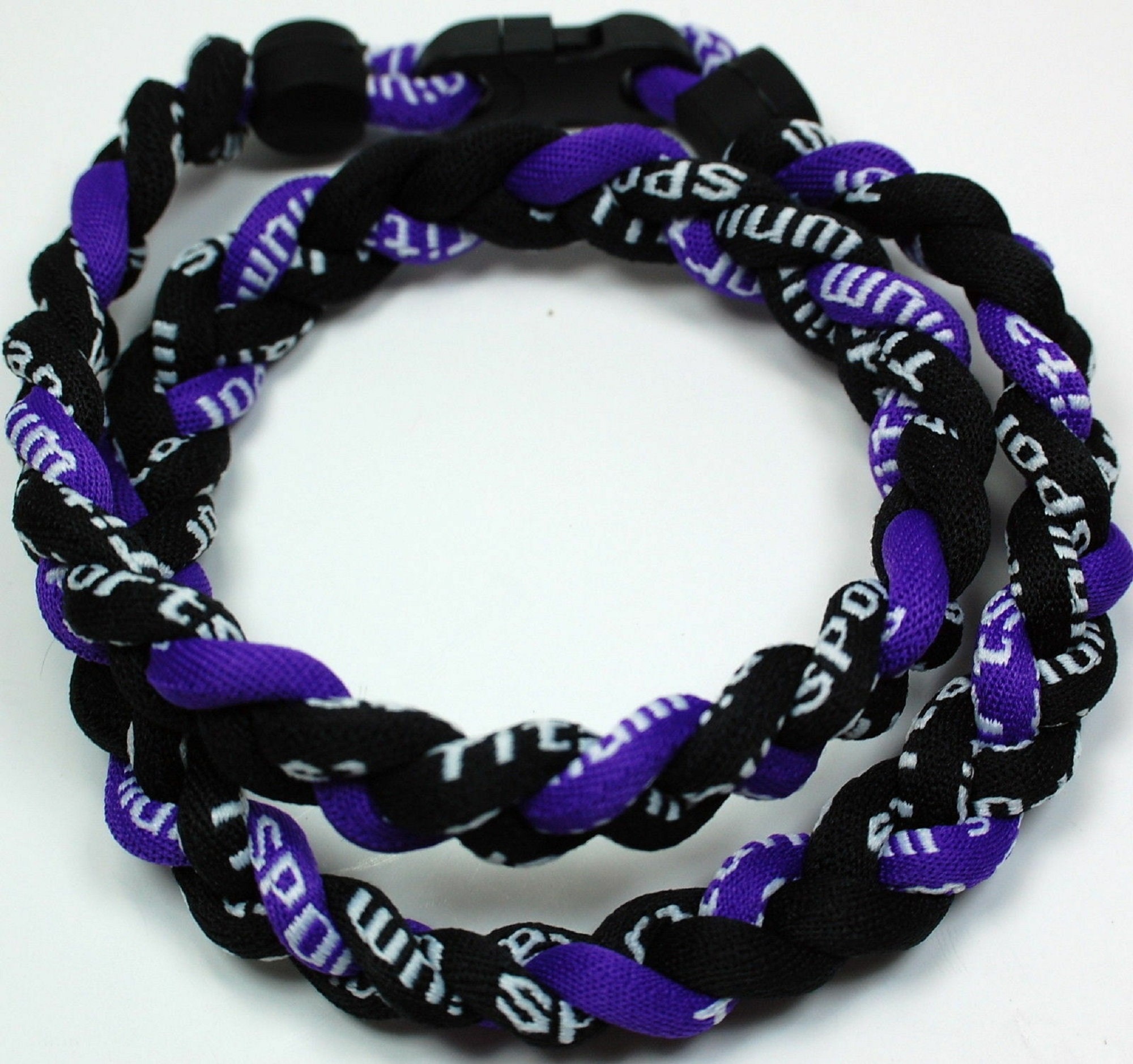 Buy Purple Black 20 Inch 3 Rope Braided Tornado Baseball Necklace Online in  India 