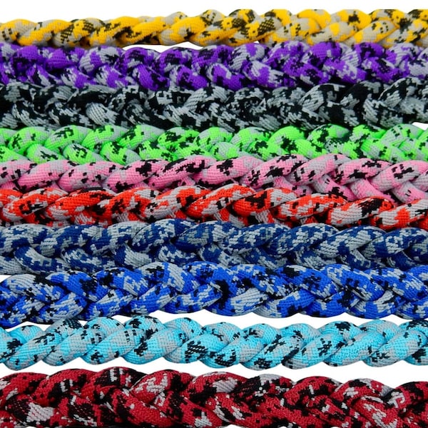 PICK YOUR COLOR - 20 Inch 3 Rope Braided Digital Camo Tornado Necklace