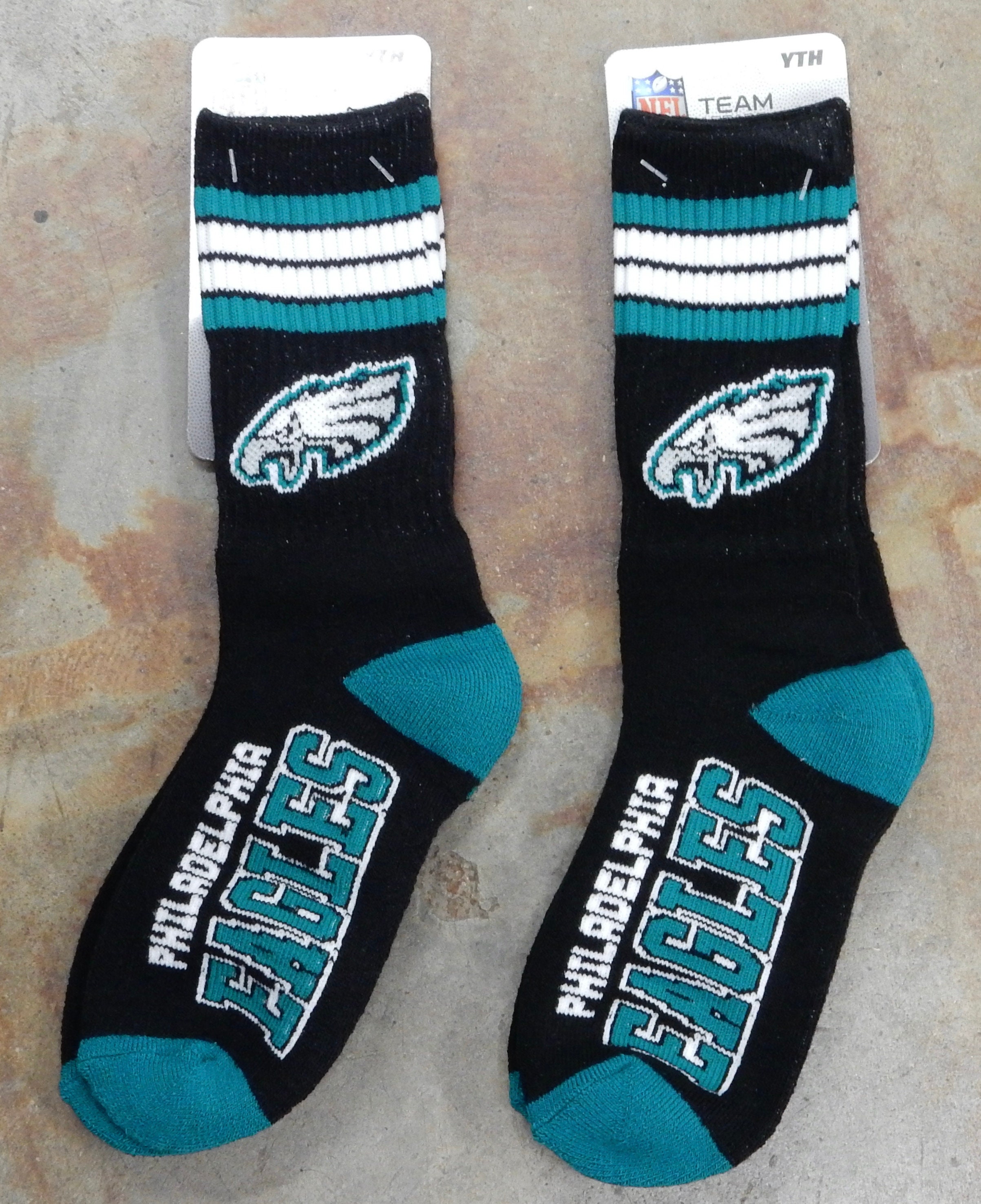 2 Pair NFL Philadelphia Eagles Socks Gift Set 4 Stripe Deuce Etsy
