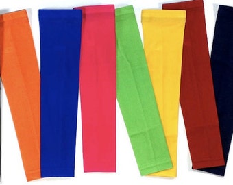NEW! Solid Color Moisture Wicking Compression Sports Arm Sleeves - Several Colors & Sizes Available!