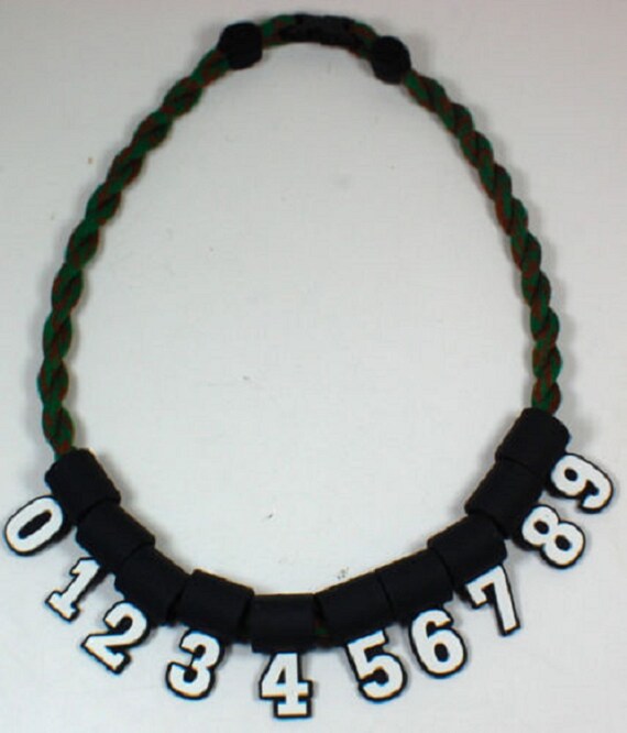 Custom Number Charms for Titanium Sport Necklaces up to 2 Digits