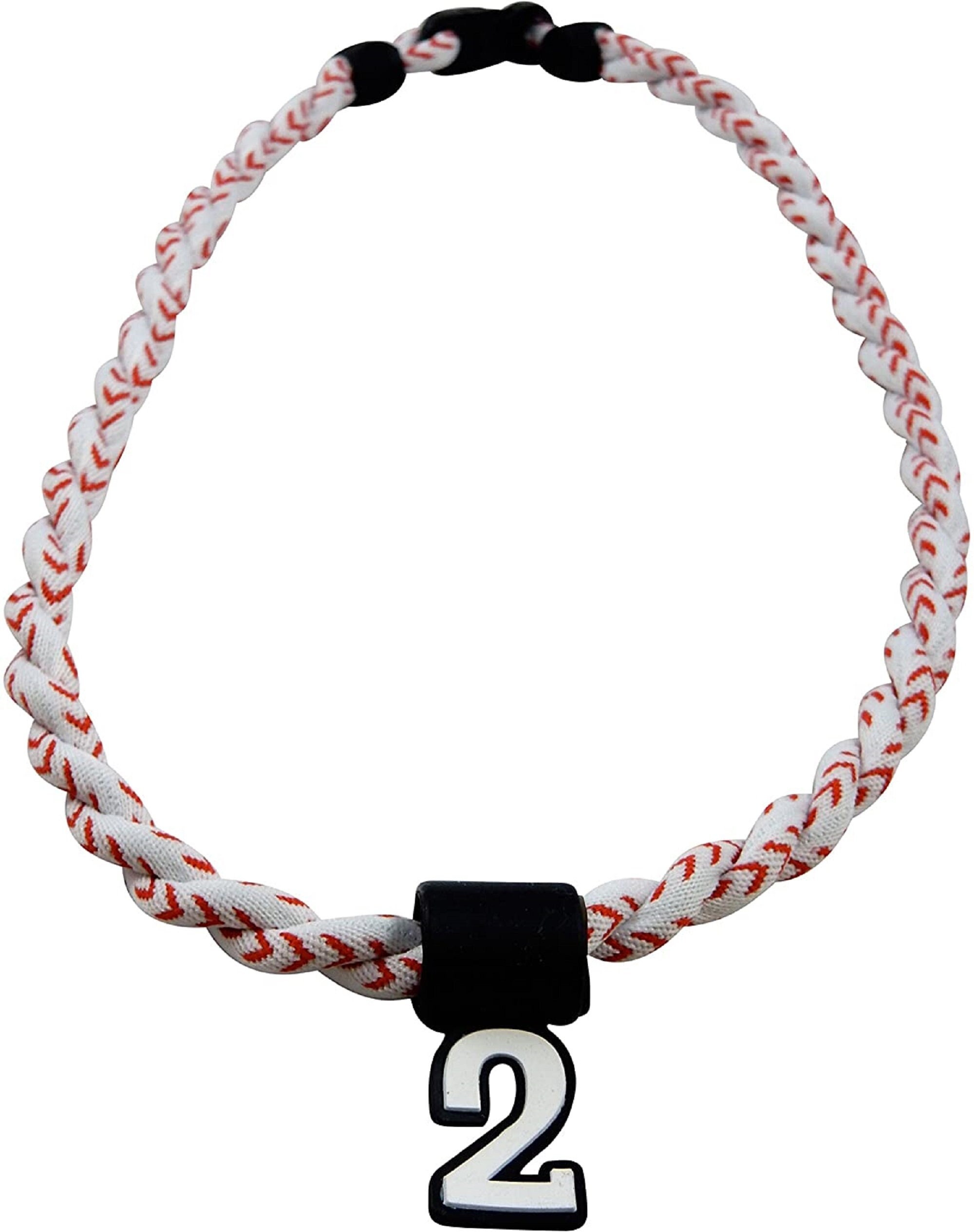 PICK YOUR NUMBER - White Baseball Stitch Twist Tornado Necklace