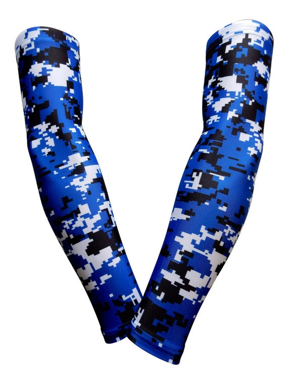 NEW Pair of Solid Royal Blue Shooter Moisture Wicking Sports Arm Sleeves 