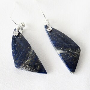 Lapis earrings. Blue earringsDangle earrings.  Lapis lazuli. Long lapis earrings. Natural stone earrings