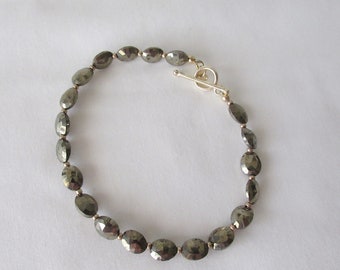 Hematite bracelet.  Brown bracelet  Shiny bracelet