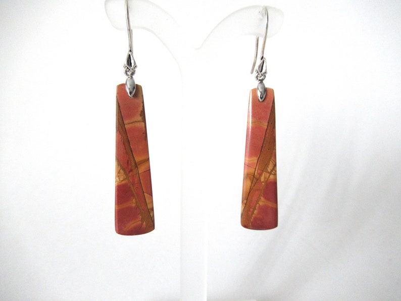 natural stone earrings picasso jasper earings long earrings