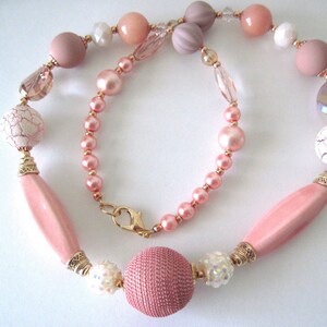 pink coral color necklace   coral necklace