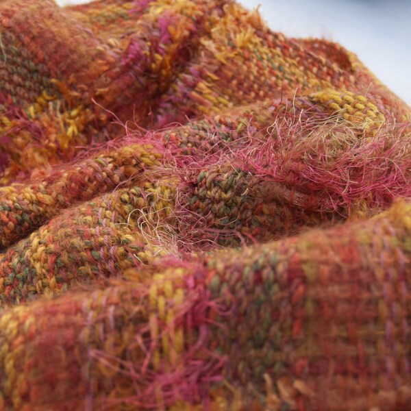 Beech Woods in Autumn hand woven cozy stylish scarf