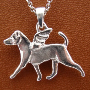 Sterling Silver Jack Russell Terrier Angel Pendant
