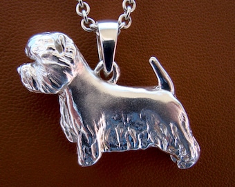 Large Sterling Silver West Highland White Terrier Standing Study Pendant