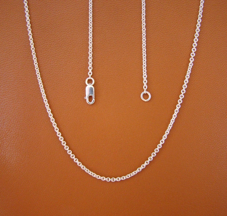 1.7mm, 18 Cable Chain, Sterling Silver image 1