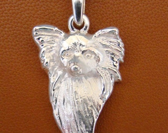 Ciondolo studio testa papillon in argento sterling