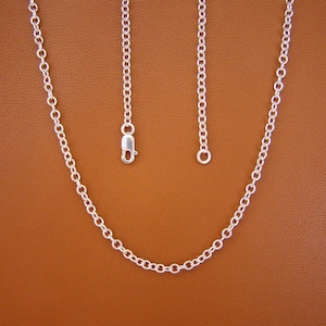 2.4mm, 16" Cable Chain, Sterling Silver