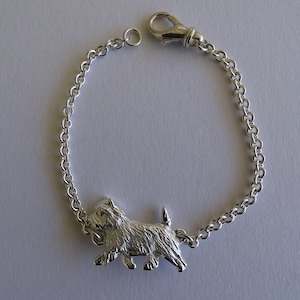 Pulseira pequena de prata esterlina Cairn Terrier