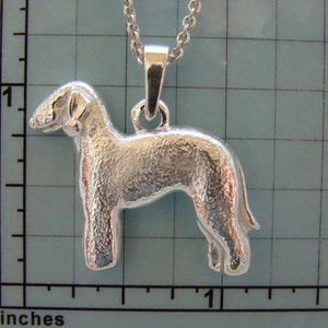 Bedlington Terrier Jewelry In Glossy Oval 14K Gold Or Sterling Silver Bedlington Terrier In - Foto 7