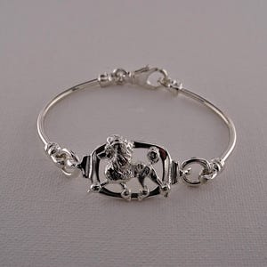 Small Sterling Silver Poodle Bracelet