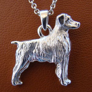 Small Sterling Silver Brittany Standing Study Pendant