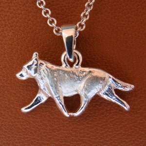 Kleiner Sterling Silber Australian Cattle Dog Anhänger