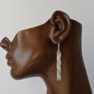 Sterling Sterling Silver Long Designer Dangle Earrings