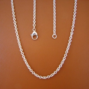 3.2mm, 20" Cable Chain, Sterling Silver